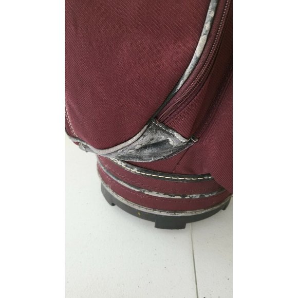 Callaway Burgundy 6-Way Women's Cart Golf Bag w/ Rain Cover Fair Condition - Picture 8 of 10